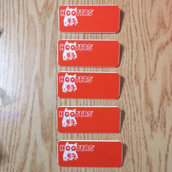 New Bundle Of 5 Hooters Girl Uniform Blank Name Tags